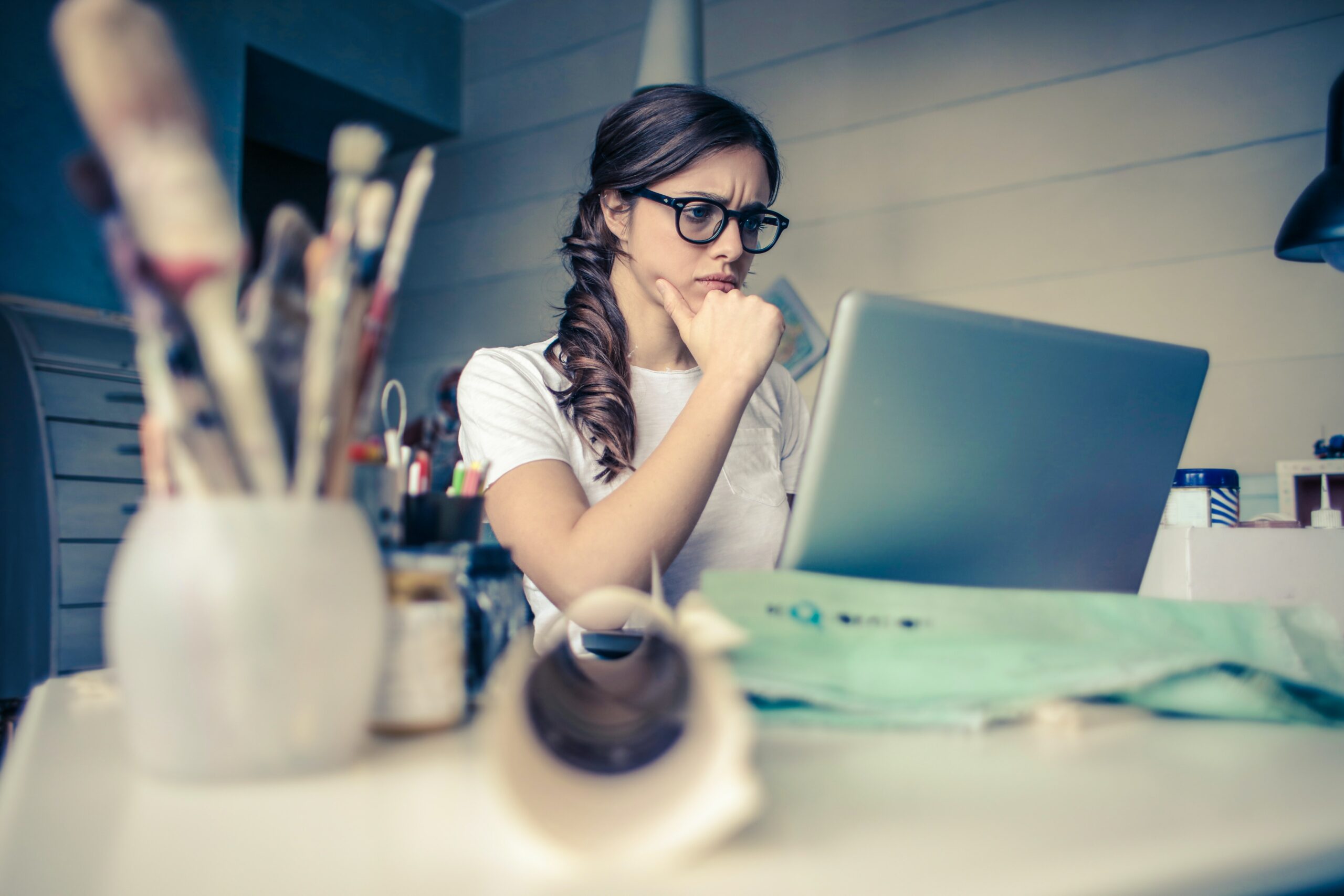 Young reflective payroll specialist